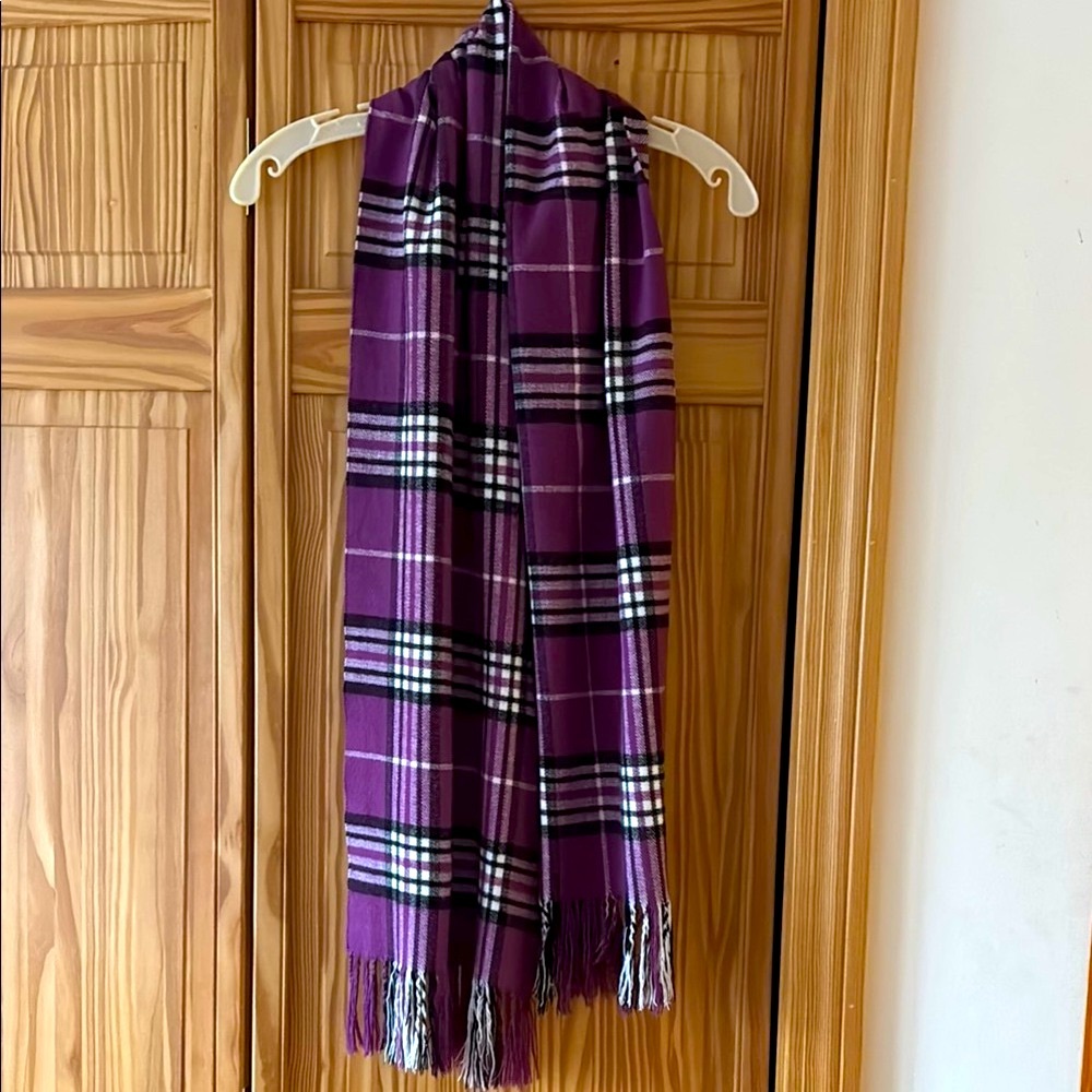 Purple Plaid Scarf